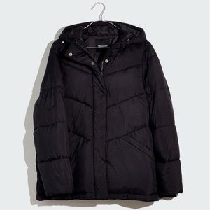NWT Madewell by J.Cew Women's Quilted Puffer Parka Ski Jacket Coat L AE332 BE